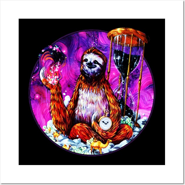 Time Master Poop Sloth Wall Art by mikadigital